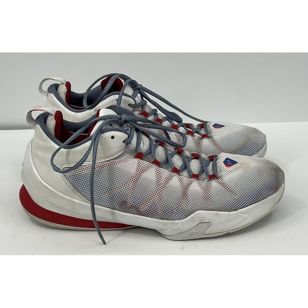 Nike Air Jordan CP3 VIII AE Chris Paul White Blue Red Shoes 725173-107 Size 12